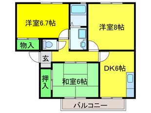 アトリウム１２Ａ棟の物件間取画像